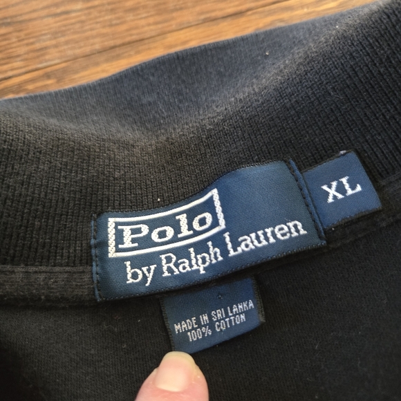 Polo Ralph Lauren Polo Shirt Black Red Pony Mens XL  100% Cotton - Picture 8 of 10
